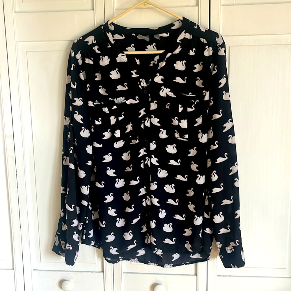 Swan button down shirt